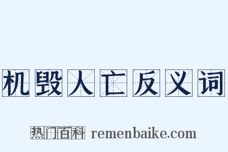 机毁人亡反义词是什么意思的图片